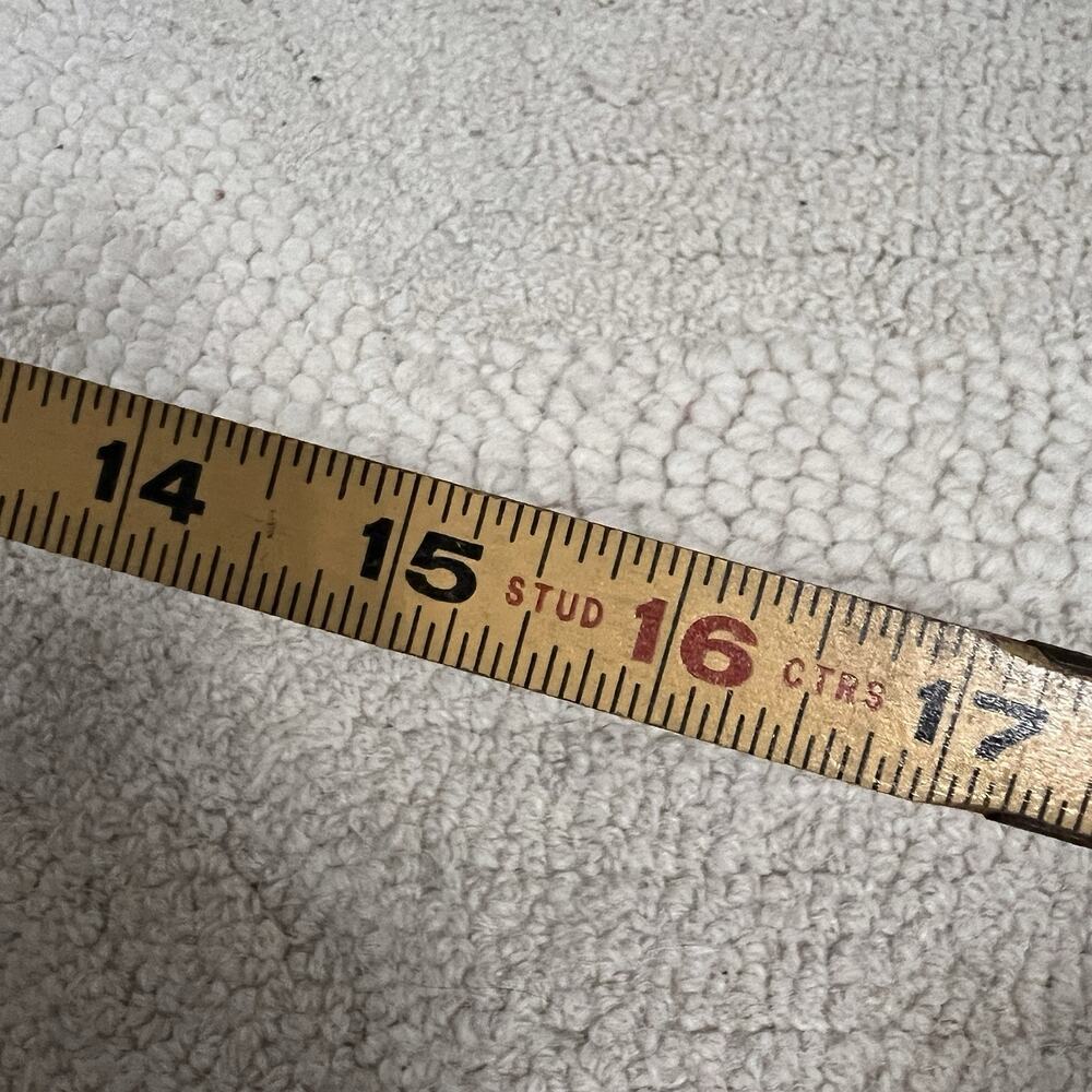 Vintage CRAFTSMAN 72" Folding Extension Rule 3931 Wood And Brass Ruler - Picture 6 of 6